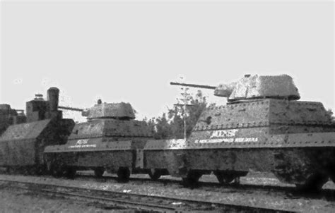 Soviet Armored Train Bp 43 Type Equipped In Hexagonal T 34 Turrets