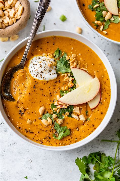 Curried Carrot Apple Peanut Soup