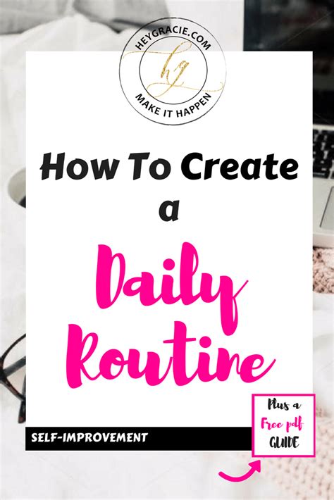 5 Easy Ways To Create A Daily Routine Self Improvement Self