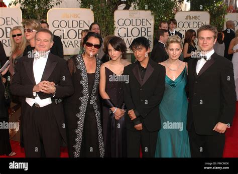 Las Llegadas A La Golden Globe Awards Anual Robin Williams Con Su Esposa Marsha Garces