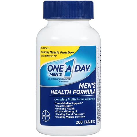 One A Day Mens Health Formula Multivitamin And Multimineral 200 Tablets