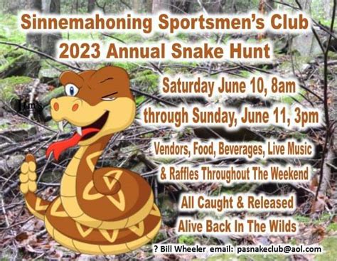 2023 Snake Hunt Visit Pa Great Outdoors