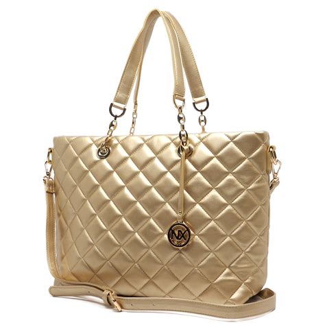 Lm2564q Gold Handbags Fashion World
