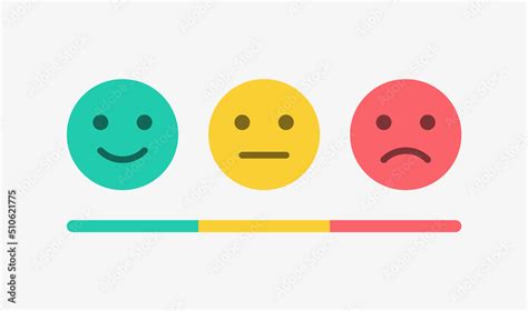 Feedback Emoji Slider Or Emoticon Level Scale For Rating Emojis Happy