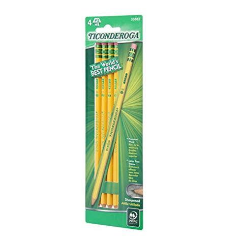 Ticonderoga Pencils Wood Cased Pre Sharpened Graphite Hb Soft