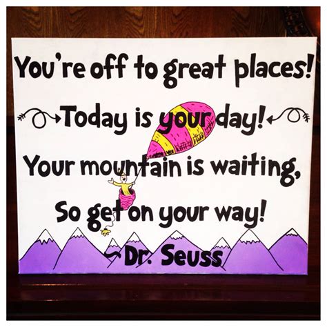 diy canvas quote canvas dr seuss oh the places you ll go great for a classroom quote