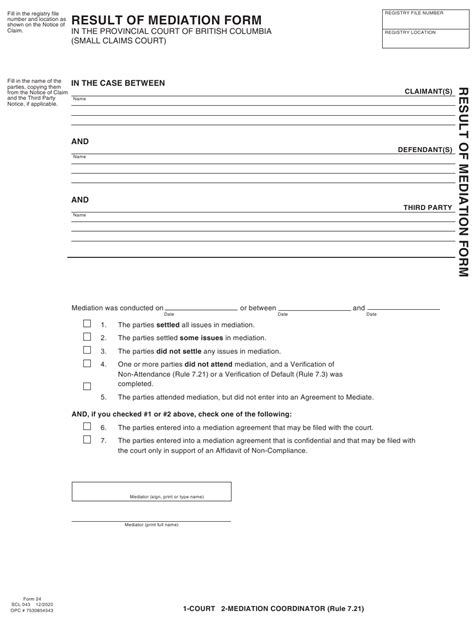 Scr Form 24 Scl043 Download Fillable Pdf Or Fill Online Result Of