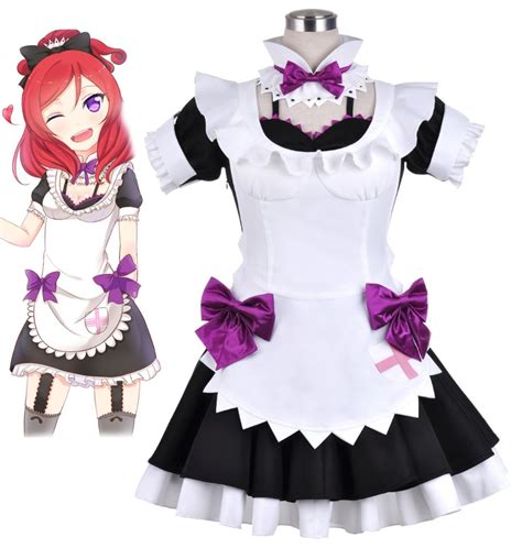Love Liveschool Idol Diary Maki Nishikino Maid Dress Cosplay Costume