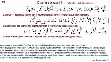 Dua Supplication For The Deceased At The Funeral Prayer