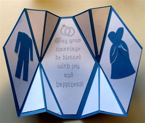 Open Fancy Fold Wedding Card A7 Envelope Fancy Folds Embossing Folder