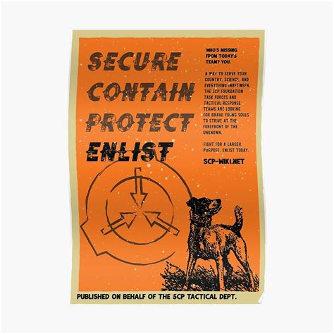 Vintage Scp Containment Team Recruitment Poster By Vandalmakesstuf