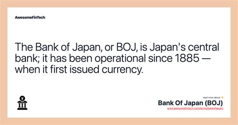 Bank Of Japan Boj Awesomefintech Blog