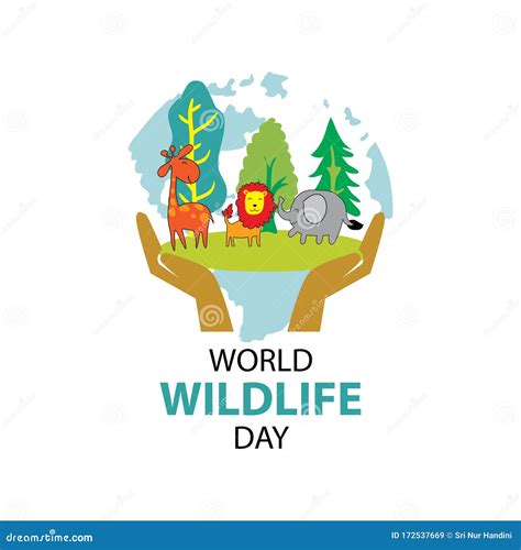 World Wildlife Day Concept March 3 Stock Illustration Illustration
