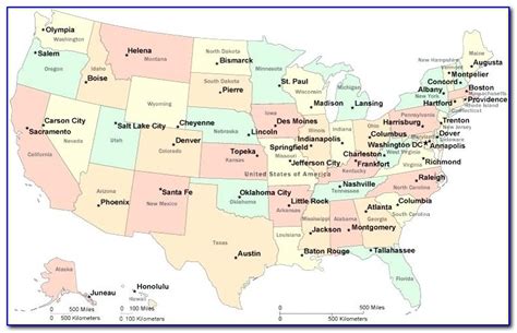 New 1 Usa Map With Capitals And Abbreviations United States Map With