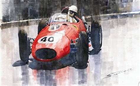 Ferrari Dino 246 F1 Monaco Gp 1958 Wolfgang Von Trips By Yuriy Shevchuk