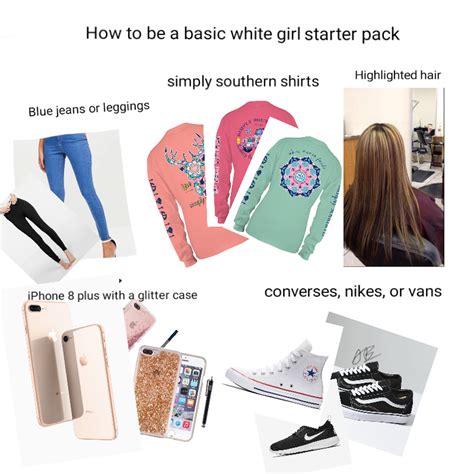 How To Be A Basic White Girl Starter Pack Rpewdiepiesubmissions
