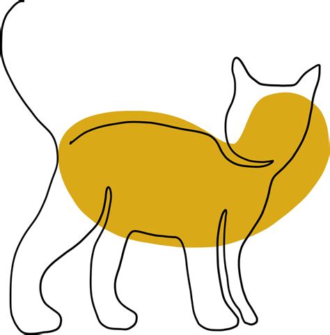 Free Simplicity Cat Freehand Continuous Line Drawing 21454364 Png With