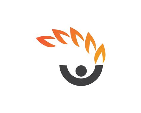Fire Flame Logo Template Digital Decorative Hell Vector Digital