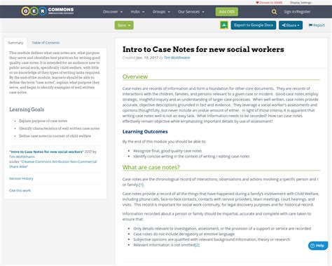 Intro To Case Notes For New Social Workers Oer Commons