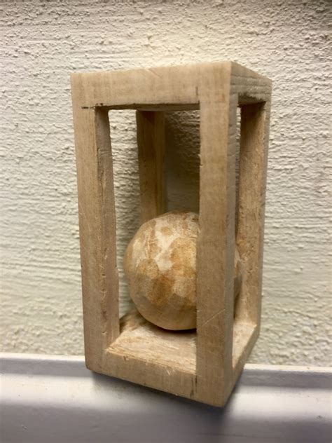 Bal In Een Kooitje Woodcarving Carving Ball In A Cage Sculpture