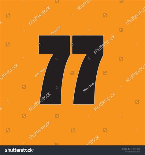 Number 77 Icon Vector Illustration On Stock Vector Royalty Free