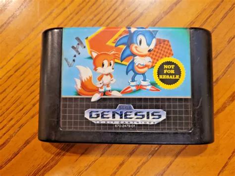 Sonic The Hedgehog 2 Sega Genesis 1992 Not For Resale Cartridge