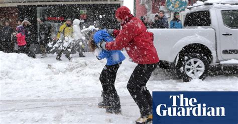 Snow Sweeps Across Europe In Pictures World News The Guardian