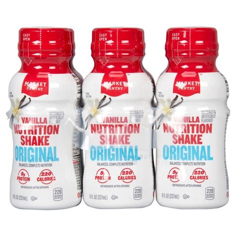 Original Nutritional Shake Vanilla 6ct Market Pantry™ Nutrition Shakes Nutrition