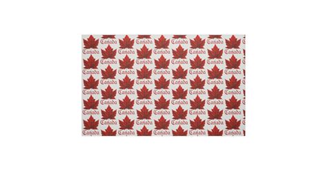 Canada Fabric Canada Flag Fabric Custom Fabric Zazzle