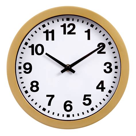 Patton Wall Decor 9 Inch Round Gold Wall Clock With Bold Numbers