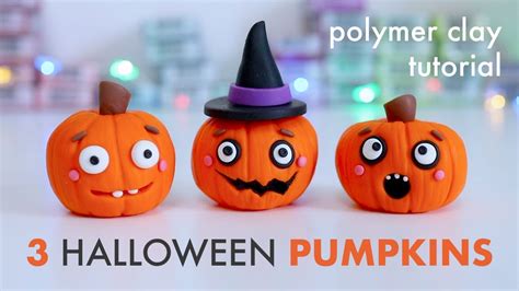 Diy Halloween Pumpkins Polymer Clay 🎃 Youtube
