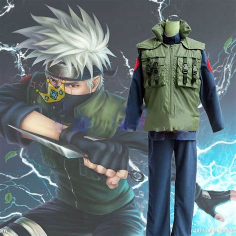 Naruto Hatake Kakashi Cosplay Costume Leaf Village Konoha Jounin