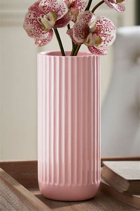 Next Ceramic Cylinder Vase Pink Cylinder Vase Pink Vase Cylinder