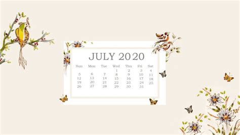 Best July 2020 Desktop Wallpaper Free Printable Calendar Templates