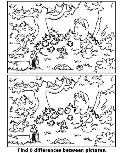 Printable Find Differences Coloring Page Free Printable Coloring