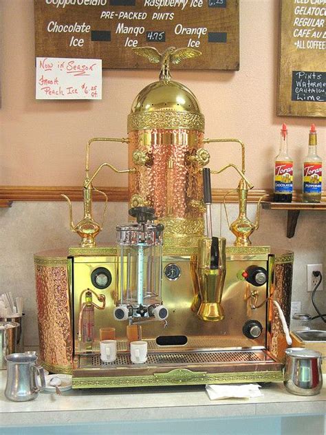 Copper Italian Espresso Machine Golden Lewandowski