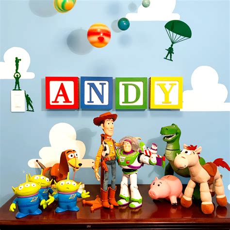 Large Toy 3d Wooden Block Letter Wall Decor Diy Kit For Toy Story