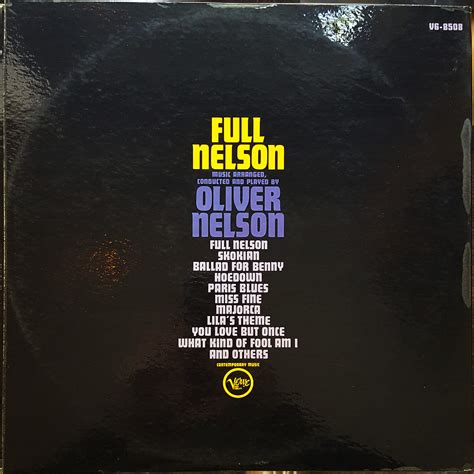 Oliver Nelson Full Nelson Vinyl Blue Sounds