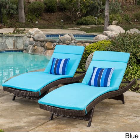 Salem Outdoor Cushion Set For Chaise Lounge Cushions Only Set Of By Christopher Knight