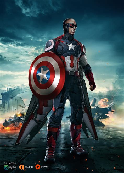 Captain America Sam Wilson By Goxiii On Deviantart