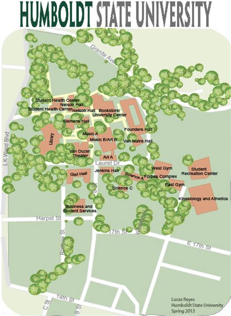 Humboldt State University Campus Map Map Of Us Topographic