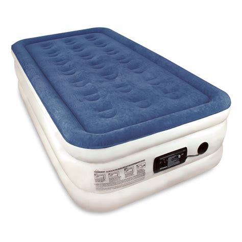 An Inflatable Mattress Is Shown On A White Background