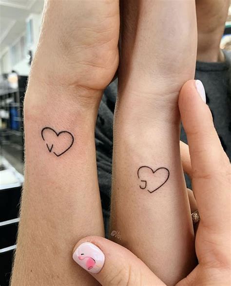 Heart Couple Temporary Tattoo Custom Name Heart Tattoo Tiny Etsy Tatuagem Casal Tatuagem