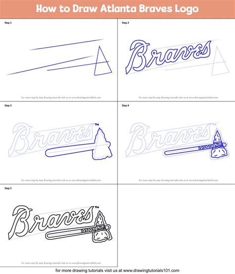 How To Draw Atlanta Braves Logo Printable Step By Step Drawing Sheet