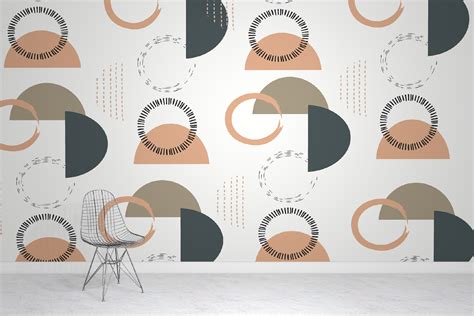 Nude Geometric Wallpaper Mural Neutral Wallpaper Wall Murals