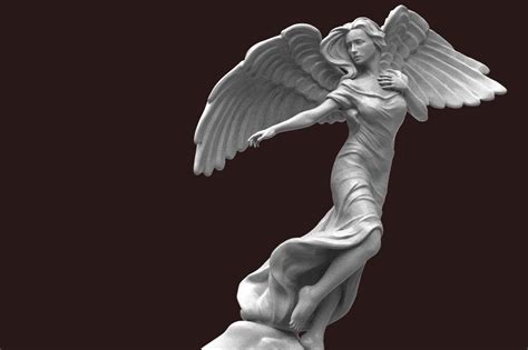 Statue Angel Statue 3d Print Model Cgtrader