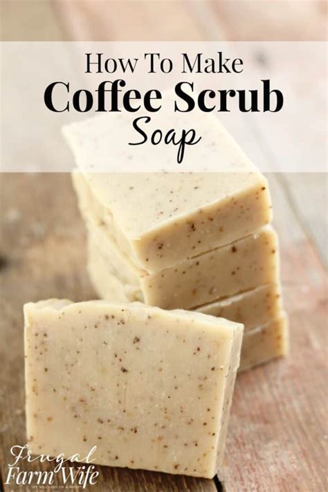 These little bars are a dream and help keep those dry hands soft all year round! Homemade Coffee Scrub Soap Recipe | The Frugal Farm Wife