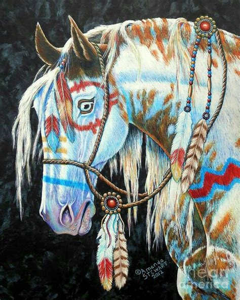 Native American Horses Native American Paintings Indian Paintings