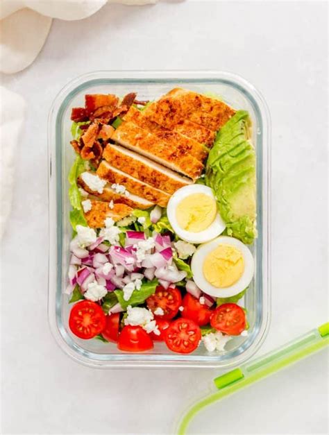 Healthy Chicken Cobb Salad Meal Prep Friendly Salad Recipe Meals