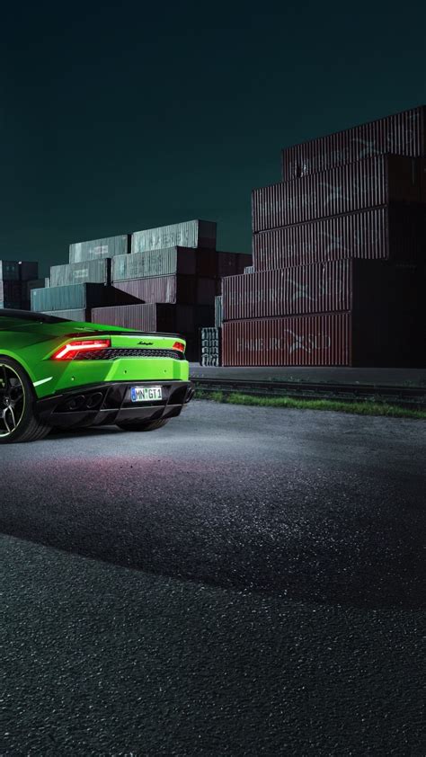 Download 720x1280 Lamborghini Huracan Green Night Cars Wallpapers